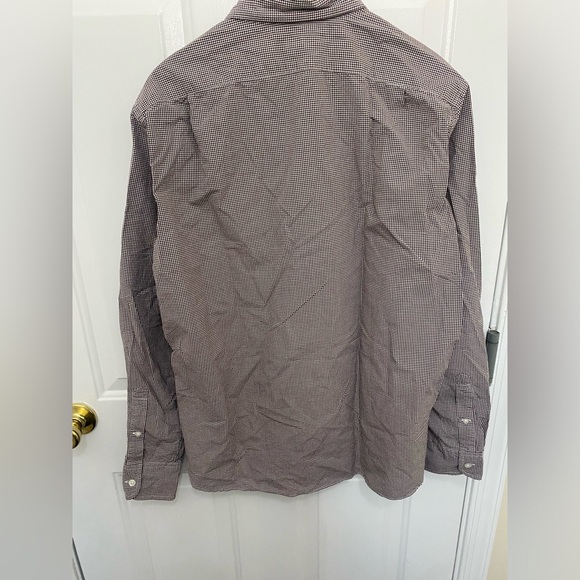 J Crew Shirt Men’s Large Button Up Long Sleeve Flex Washed Slim Fit Check - Picture 5 of 10